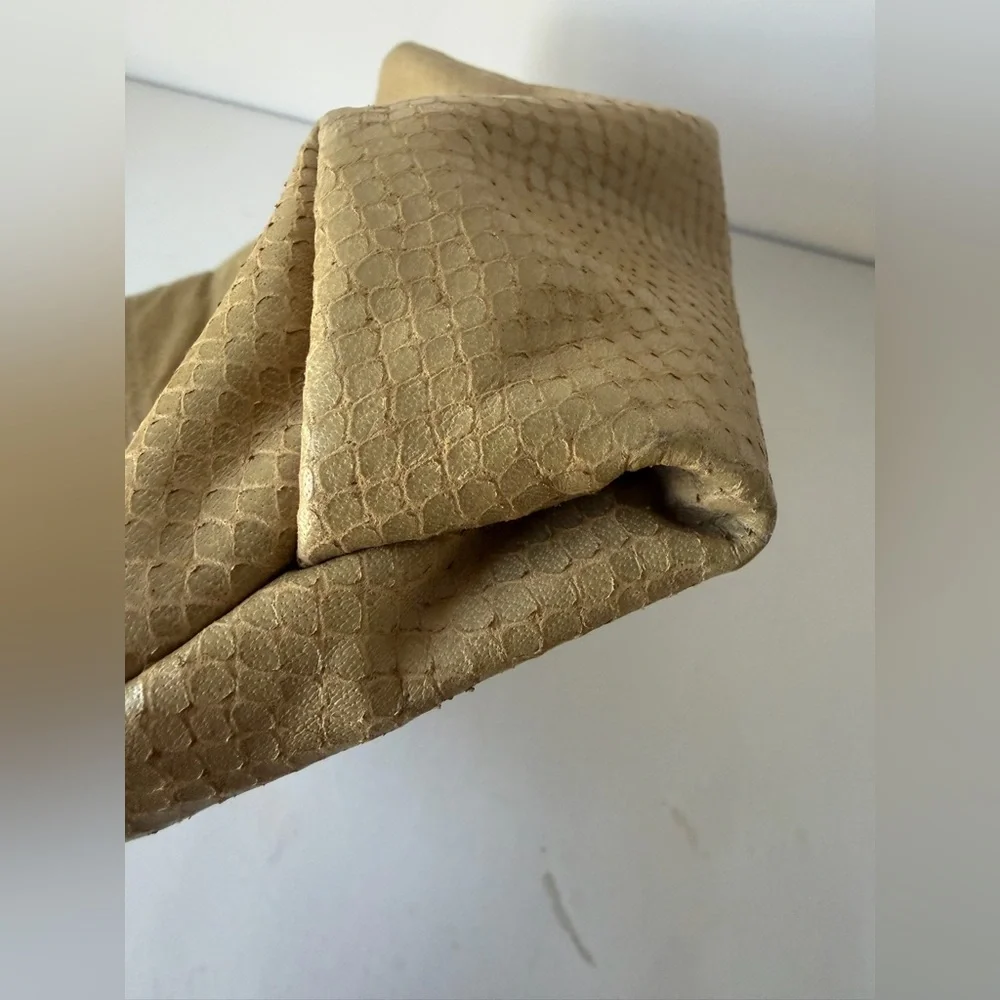 Carlos Falchi Gold‎ Textured Toiletry Bag